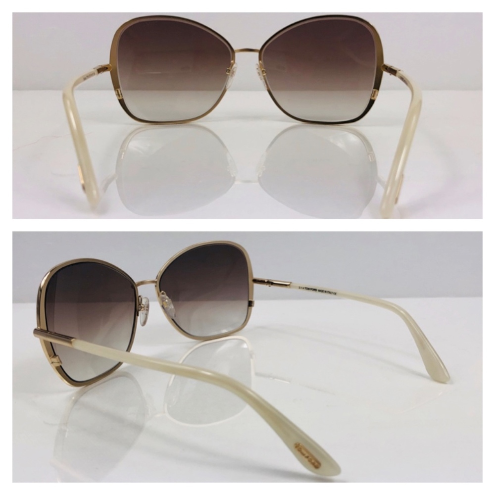 New TOM FORD Gradient White Butterfly Sunglasses - Picture 6 of 8